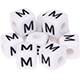 0,5 kg, ca. 580 Stück: Kunststoff-Buchstabenwürfel, 10 mm in Weiß : M