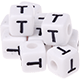 0,5 kg, ca. 580 Stück: Kunststoff-Buchstabenwürfel, 10 mm in Weiß : T