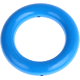Wooden ring, size M : Medium blue