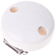 Schnullerkettenclip, Ø 30 mm : Weiß