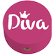 Motivperle "Diva" : Dunkelpink