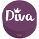 Motivperle "Diva" : Purpurlila