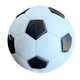 Silikon-Motivperle Fußball : Pastellblau