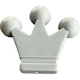 Silicone motif bead big crown : Grey