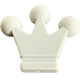 Silicone motif bead big crown : Light grey