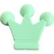 Silicone motif bead big crown : Mint