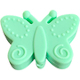 Silicone motif bead butterfly : Mint