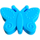 Silicone motif bead butterfly : Skyblue