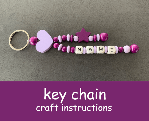 craft instructions for a key chain with name