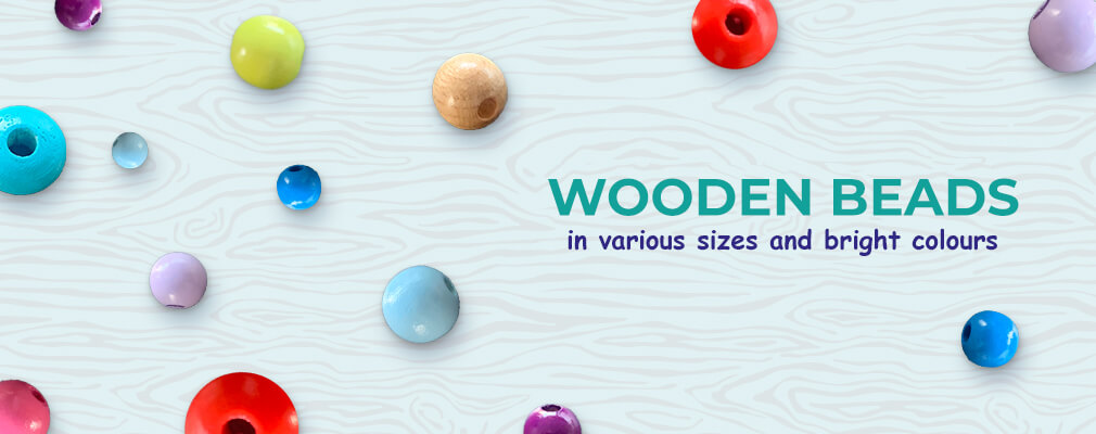 wooden beads for making pacifier chains